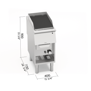 PARRILLA A GAS 400 CON AGUA S700 BERTOS SG7WG40M