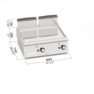 FRY-TOP ACAN GAS COMPOUND S700 BERTOS SG7FR8B2CPD
