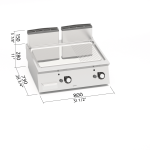 FRY-TOP LISO-ACANA GAS COMPOUND S700 SG7FM8B-2/CPD