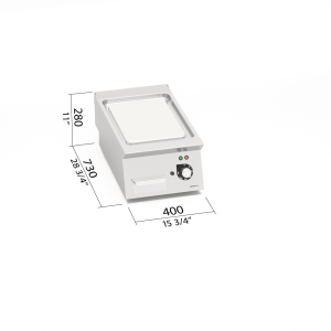 FRY-TOP LISO ELEC COMPOUND S700 BERTOS SE7FL4B/CPD