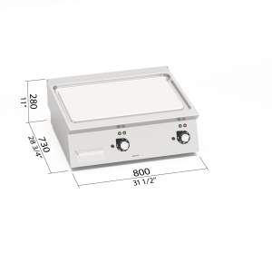 FRY-TOP LISO ELE COMPOUND S700 BERTOS SE7FL8B2/CPD