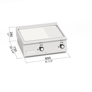 FRY-TOP LISO-ACANA ELE COMPOUND S700 SE7FM8B-2/CPD