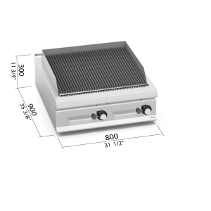 BARBACOA GAS PIEDRA VOLCANICA 800 LX900 LXG9PL80/G