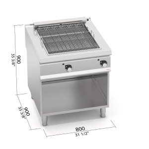 PARRILLA ELECTRICA 800 S900 BERTOS SE9CG80M