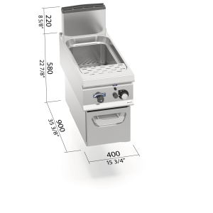 CUECE PASTAS A GAS 400 LX900 BERTOS MOD. LXG9CP40