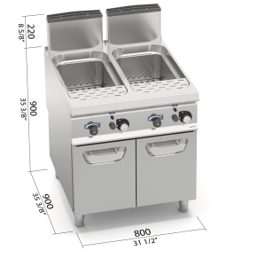 CUECE PASTAS A GAS 800 S900 BERTOS MOD. SG9CP80