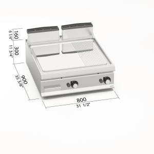 FRYTOP LIS/RAN COMPOUND BERTOS LX900 LXG9FM8-2/CPD