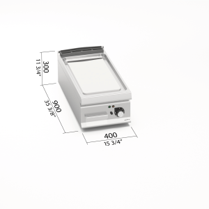 FRYTOP LISO ELE COMPOUND BERTOS LX900 LXE9FL4P/CPD
