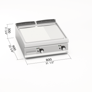 FRYTOP LISO/RAN LX900 MOD. LXE9FM8P-2/CPD