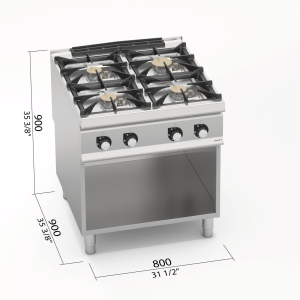 COCINA 4 FUEGOS A GAS BERTOS S900 MOD. SG9F4MPS