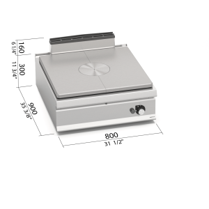 PLACA RADIANTE A GAS BERTOS LX900 MOD. LXG9TP