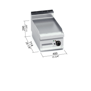 FRY-TOP LISO EL ACERO REC SOBREMESA BERTOS E7FL4BP