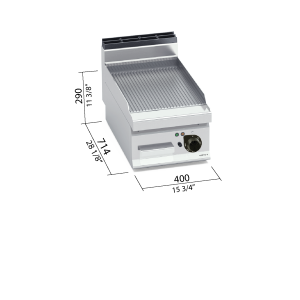 FRY-TOP RAN EL ACERO REC SOBREMESA BERTOS E7FR4BP