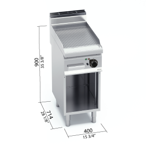 FRY-TOP RAN EL ACERO REC CON MUEBLE BERTOS E7FR4MP