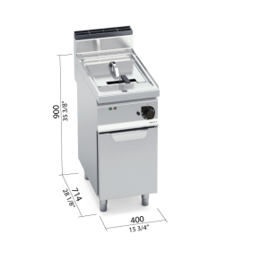FREIDORA ELECT 18 LTS CON MUEBLE BERTOS E7F18-4M