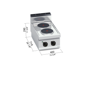 COCINA 2 FUE. RED ELECT SOBREMESA BERTOS MOD E7P2B
