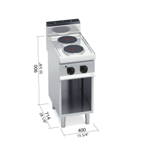 COCINA 2 FUE RED ELECT CON MUEBLE BERTOS MOD E7P2M