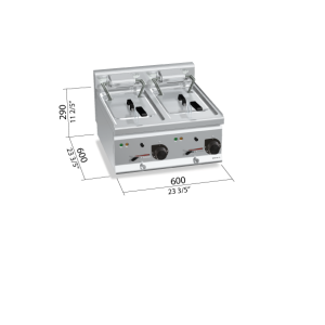FREIDORA ELEC SOBREMESA 10+10LT BERTOS E6F10-6B