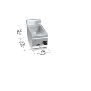 BAÑO MARIA ELECTRICO 300 GN 3/4 E6BM3B BERTOS