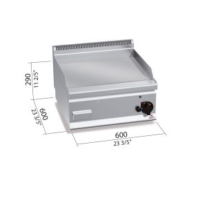 FRY-TOP LISO A GAS 600 CROMO DURO G6FL6B/CR BERTOS