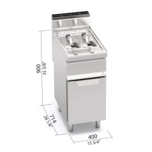 FREIDORA A GAS 7+7 LTS CON MUEBLE BERTOS GL7+7M