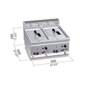 FREIDORA A GAS SOBREMESA 8+8 LITROS BERTOS GL8+8B