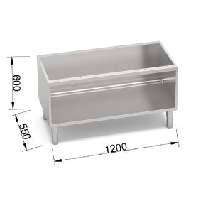 SOPORTE INFERIOR INOX SERIE 600 BERTOS MOD. SG120